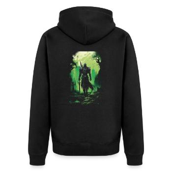 Fantasy Chevalier Château Magie Conte de Fées Mythique Gothique - Veste à capuche bio Premium Unisexe - noir - Dos - Nico (187cm)