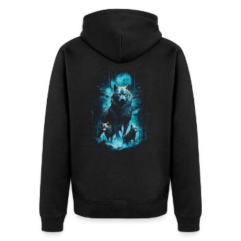 Fantasy Wolf Magic Pack Mystérieux - Veste à capuche bio Premium Unisexe - noir - Dos - Nico (187cm)