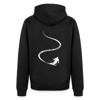 Eat Sleep Ski Repeat - Ski - Ski - Unisex Premium Organic Zip Hoodie - black - Back - Nico (187cm)