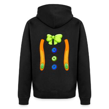 Carnival Clown Costume Carnival - Unisex Premium Organic Zip Hoodie - black - Back - Nico (187cm)