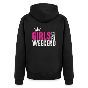 Week-end des filles 2022 Cadeau de voyage des filles - Veste à capuche bio Premium Unisexe - noir - Dos - Nico (187cm)