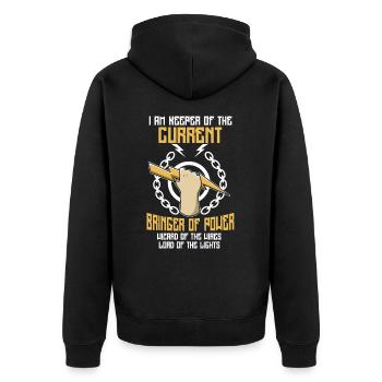 Drôle d’électricien Ingénieur électricien Cadeau - Veste à capuche bio Premium Unisexe - noir - Dos - Nico (187cm)