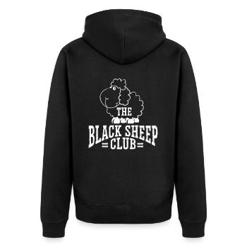 La drôle de famille sarcastique du Black Sheep Club - Veste à capuche bio Premium Unisexe - noir - Dos - Nico (187cm)