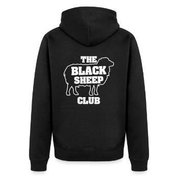 La drôle de famille sarcastique du Black Sheep Club - Veste à capuche bio Premium Unisexe - noir - Dos - Nico (187cm)