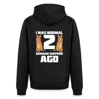 Best German Shepherd Dog German Shepherd Lover - Unisex Premium Bio Zip Hoodie - Schwarz - Hinten - Nico (187cm)