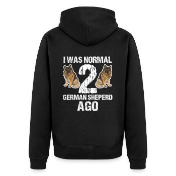 Best German Shepherd Dog German Shepherd Lover - Unisex Premium Bio Zip Hoodie - Schwarz - Hinten - Nico (187cm)