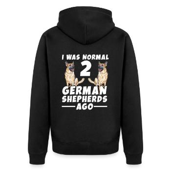 Best German Shepherd Dog German Shepherd Lover - Unisex Premium Bio Zip Hoodie - Schwarz - Hinten - Nico (187cm)