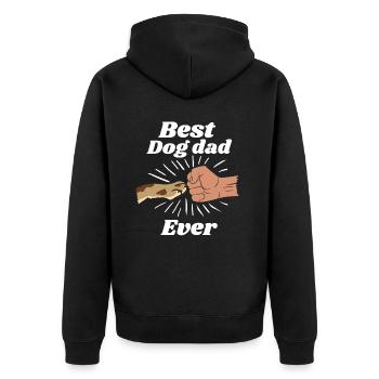 Le meilleur parent de chien - Veste à capuche bio Premium Unisexe - noir - Dos - Nico (187cm)