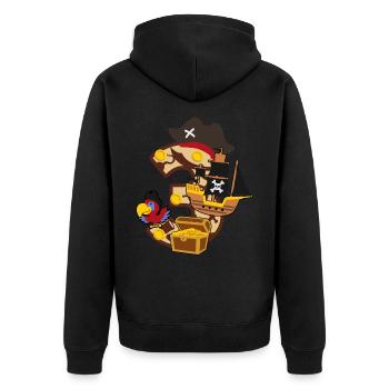 Fête pirate pour 3ème anniversaire numéro 3 - 3 ans - Veste à capuche bio Premium Unisexe - noir - Dos - Nico (187cm)