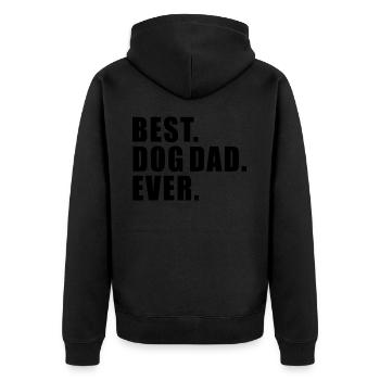 MEILLEUR DOG DAD JAMAIS CADEAU CHIEN CHIEN PAPA GASSI - Veste à capuche bio Premium Unisexe - noir - Dos - Nico (187cm)