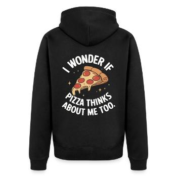Pizza Italie Restauration rapide - Veste à capuche bio Premium Unisexe - noir - Dos - Nico (187cm)