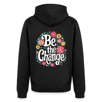 Altruisme Don désintéressé Donner d’école - Veste à capuche bio Premium Unisexe - noir - Dos - Nico (187cm)