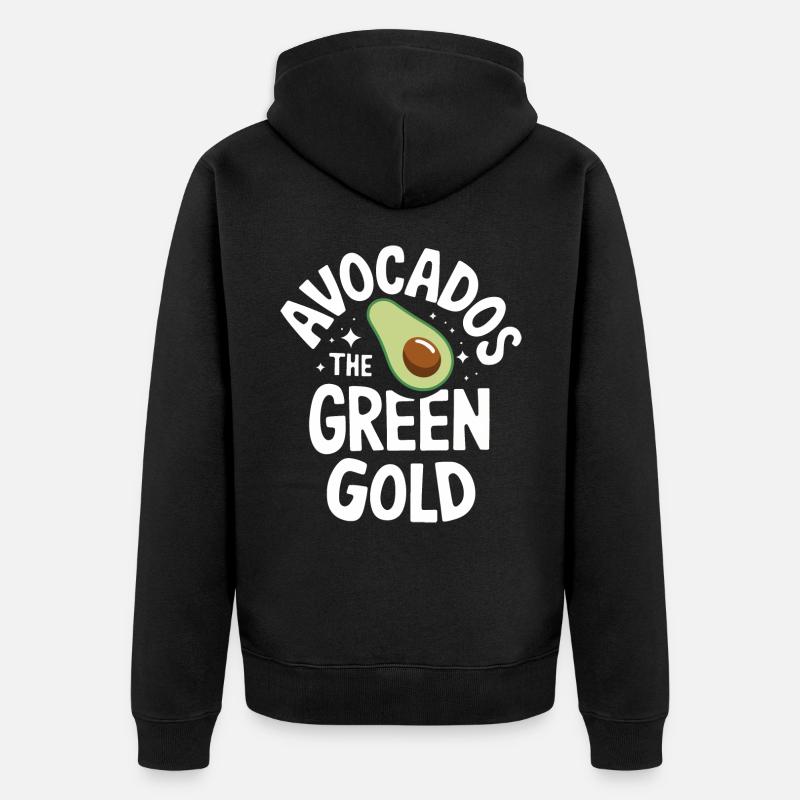 Avocat Nourriture Guacamole Vegan - Veste à capuche bio Premium Unisexe - noir