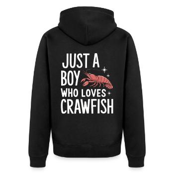 Homards, crabes, crevettes, fruits de mer - Veste à capuche bio Premium Unisexe - noir - Dos - Nico (187cm)