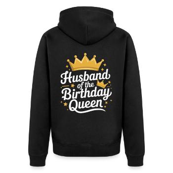 Ehemann Ehegatte Familie Hochzeit - Unisex Premium Bio Zip Hoodie - Schwarz - Hinten - Nico (187cm)
