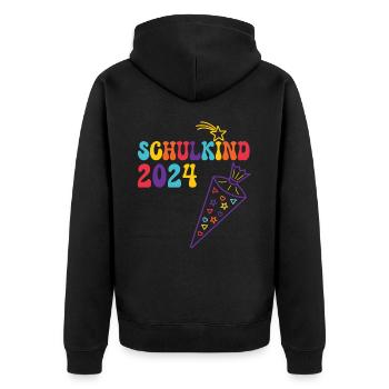 Début de l’inscription scolaire enfant scolaire 2024 - Veste à capuche bio Premium Unisexe - noir - Dos - Nico (187cm)