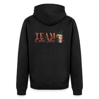 Barman de cocktails Team Cuba Libre - Veste à capuche bio Premium Unisexe - noir - Dos - Nico (187cm)