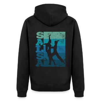 Salsero Und Salsera Salsa-tanzfestival - Unisex Premium Bio Zip Hoodie - Schwarz - Hinten - Nico (187cm)