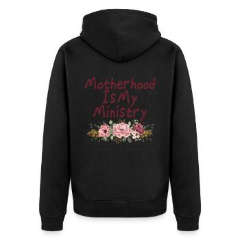 La maternité est mon ministère - Veste à capuche bio Premium Unisexe - noir - Dos - Nico (187cm)