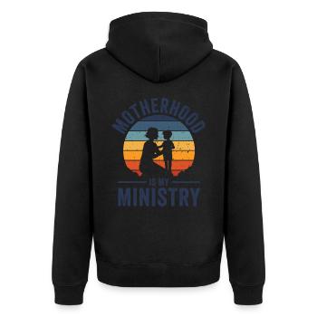 La maternité est mon ministère - Veste à capuche bio Premium Unisexe - noir - Dos - Nico (187cm)