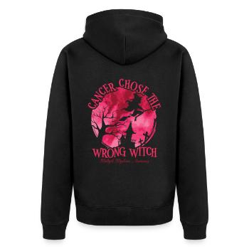 Sorcière Bourgogne Cancer du myélome multiple - Veste à capuche bio Premium Unisexe - noir - Dos - Nico (187cm)