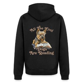 Tous les enfants cool chien de lecture - Veste à capuche bio Premium Unisexe - noir - Dos - Nico (187cm)