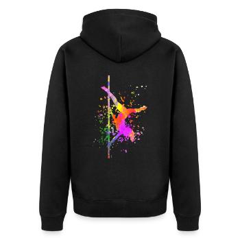 Pole Dance Bar Fitness Femmes Pole Dance - Veste à capuche bio Premium Unisexe - noir - Dos - Nico (187cm)