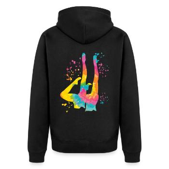 Artistic Swim Team Synchronschwimmen - Unisex Premium Bio Zip Hoodie - Schwarz - Hinten - Nico (187cm)