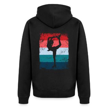 Figure Skating Figure Skating Skating - Unisex Premium Organic Zip Hoodie - black - Back - Nico (187cm)