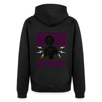 Gamer Procrastimode de jeu activé - Veste à capuche bio Premium Unisexe - noir - Dos - Nico (187cm)