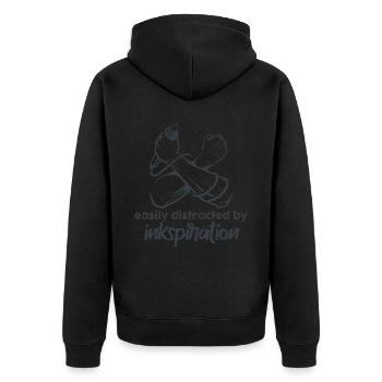 Poésie Slam Encre Stimulation Slam Poésie - Veste à capuche bio Premium Unisexe - noir - Dos - Nico (187cm)