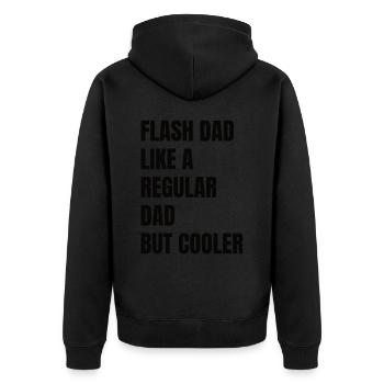 Bloc Flash Papa Boulderer - Veste à capuche bio Premium Unisexe - noir - Dos - Nico (187cm)