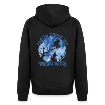 Cancer Witch Dark Blue Colon - Unisex Premium Organic Zip Hoodie - black - Back - Nico (187cm)