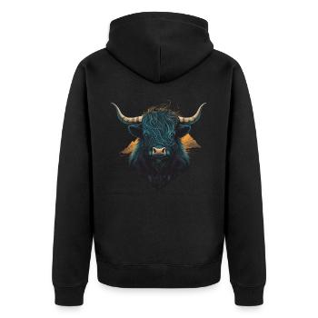 Yak de l’Himalaya - Veste à capuche bio Premium Unisexe - noir - Dos - Nico (187cm)