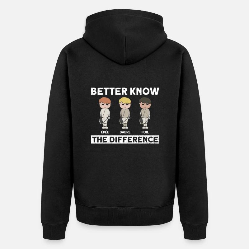 Différence Escrimeur Floret - Veste à capuche bio Premium Unisexe - noir