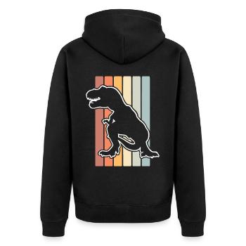 T Rex - Veste à capuche bio Premium Unisexe - noir - Dos - Nico (187cm)