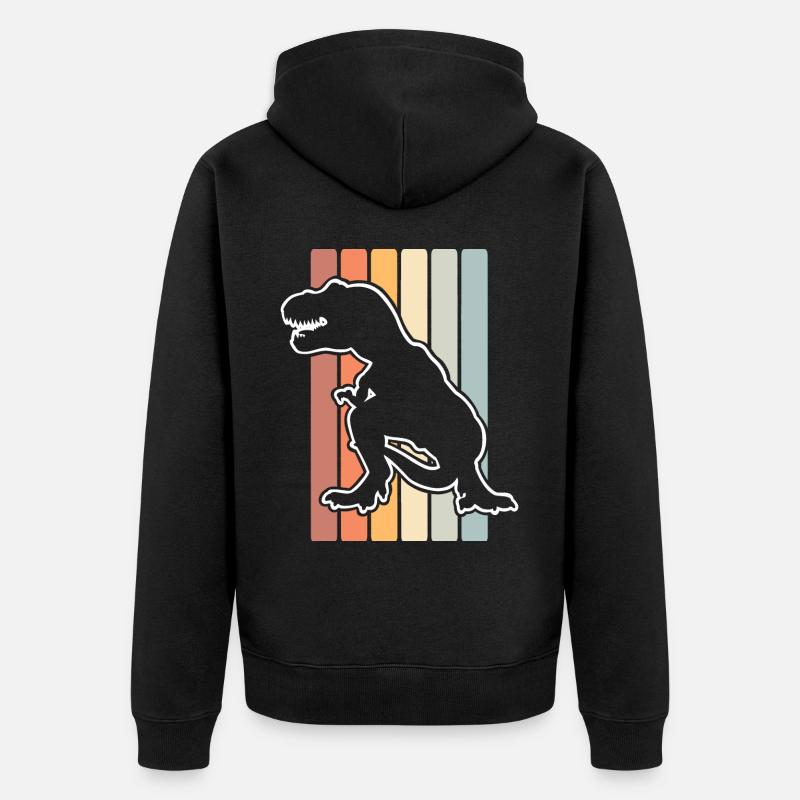 T Rex - Unisex Premium Bio Zip Hoodie - Schwarz