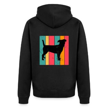 Jack Russel amoureux des chiens Retro vintage Idée cadeau - Veste à capuche bio Premium Unisexe - noir - Dos - Nico (187cm)