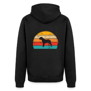 Rottweiler amoureux des chiens Retro vintage Idée cadeau - Veste à capuche bio Premium Unisexe - noir - Dos - Nico (187cm)