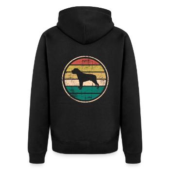 Rottweiler amoureux des chiens Retro vintage Idée cadeau - Veste à capuche bio Premium Unisexe - noir - Dos - Nico (187cm)