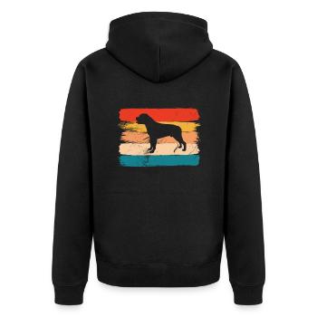 Rottweiler amoureux des chiens Retro vintage Idée cadeau - Veste à capuche bio Premium Unisexe - noir - Dos - Nico (187cm)