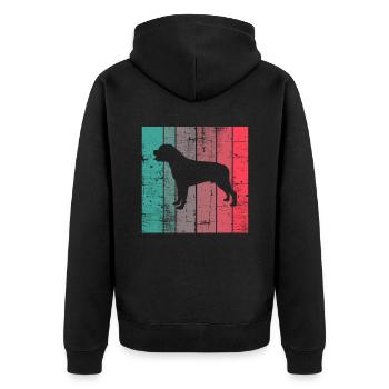 Rottweiler amoureux des chiens Retro vintage Idée cadeau - Veste à capuche bio Premium Unisexe - noir - Dos - Nico (187cm)