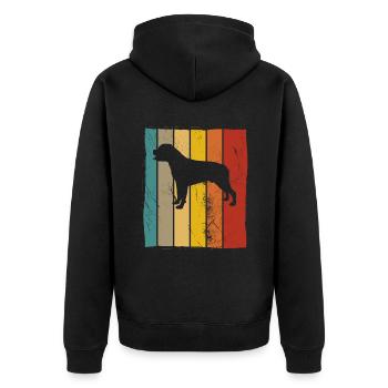 Rottweiler amoureux des chiens Retro vintage Idée cadeau - Veste à capuche bio Premium Unisexe - noir - Dos - Nico (187cm)