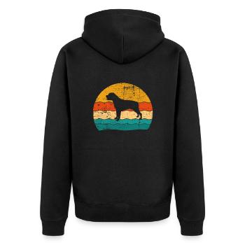 Rottweiler amoureux des chiens Retro vintage Idée cadeau - Veste à capuche bio Premium Unisexe - noir - Dos - Nico (187cm)
