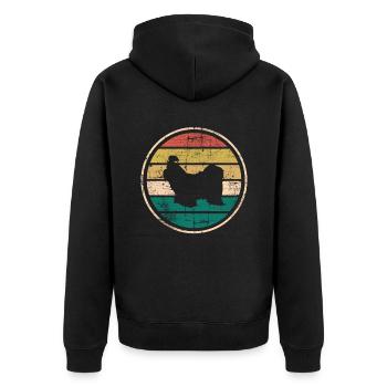 Shih Tzu amoureux des chiens Retro vintage Idée cadeau - Veste à capuche bio Premium Unisexe - noir - Dos - Nico (187cm)