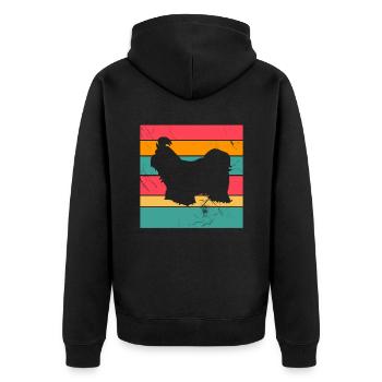 Shih Tzu amoureux des chiens Retro vintage Idée cadeau - Veste à capuche bio Premium Unisexe - noir - Dos - Nico (187cm)