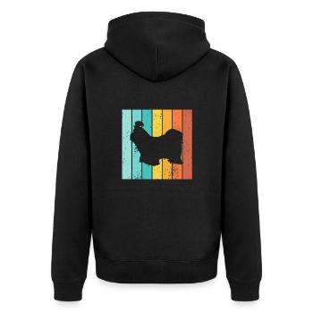 Shih Tzu amoureux des chiens Retro vintage Idée cadeau - Veste à capuche bio Premium Unisexe - noir - Dos - Nico (187cm)