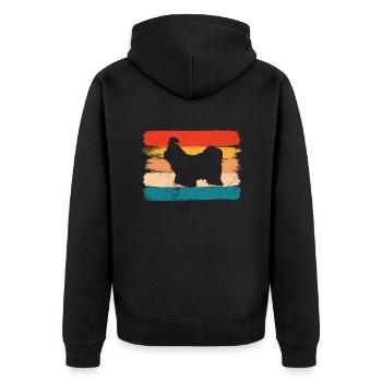 Shih Tzu amoureux des chiens Retro vintage Idée cadeau - Veste à capuche bio Premium Unisexe - noir - Dos - Nico (187cm)