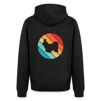 Shih Tzu amoureux des chiens Retro vintage Idée cadeau - Veste à capuche bio Premium Unisexe - noir - Dos - Nico (187cm)