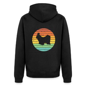 Shih Tzu amoureux des chiens Retro vintage Idée cadeau - Veste à capuche bio Premium Unisexe - noir - Dos - Nico (187cm)